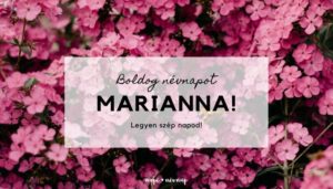 Marianna névnap üdvözlő borító