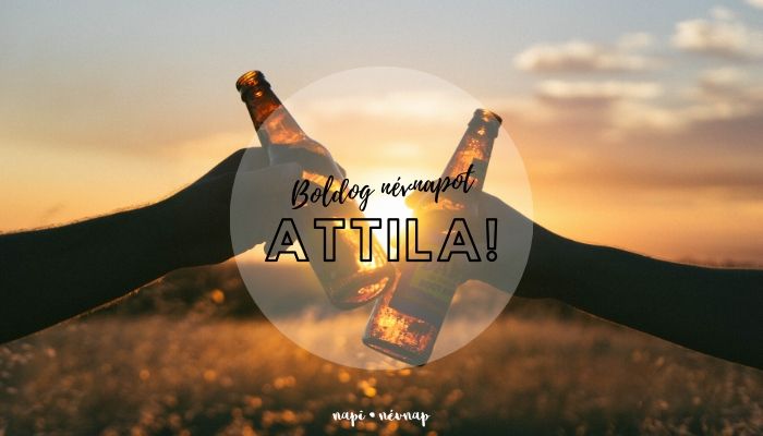 Attila név üdvözlő borító