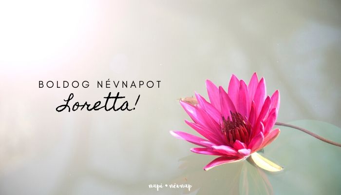 Loretta név üdvözlő borító