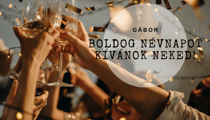 Gábor név üdvözlő borító