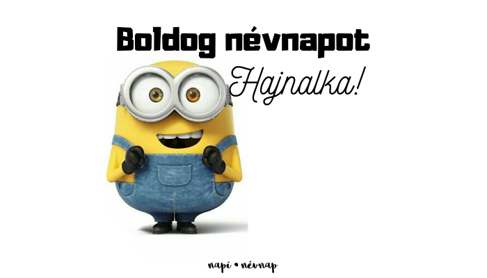 Hajnalka név üdvözlő borító