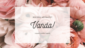 Vanda név üdvözlő borító