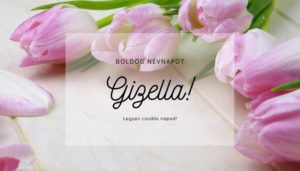 Gizella név üdvözlő borító
