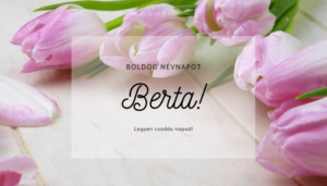 Berta név üdvözlő borító