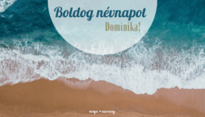 Dominika név üdvözlő borító