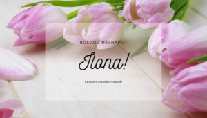 Ilona név üdvözlő borító