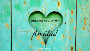 Amália név üdvözlő borító