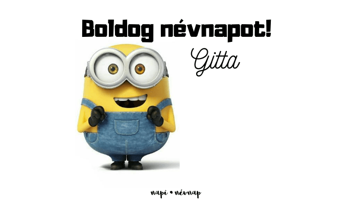 Gitta név üdvözlő borító