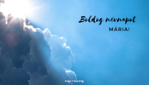 Mária név üdvözlő borító