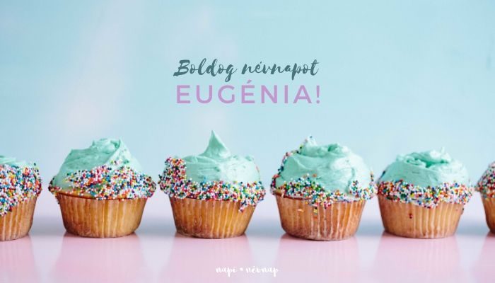 Eugénia név üdvözlő borító