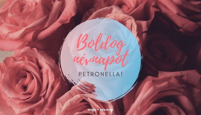 Petronella név üdvözlő borító