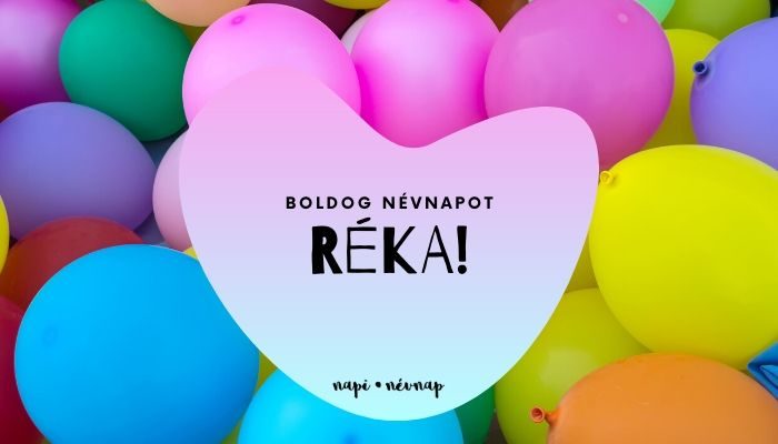 Réka névnap üdvözlő borító