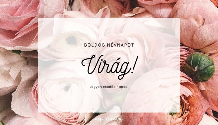 Virág névnap üdvözlő borító